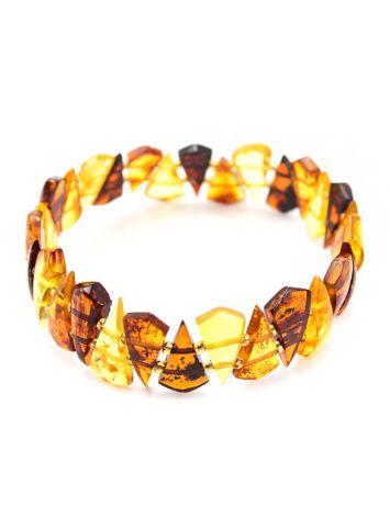 Multicolor Amber Flat Beaded Bracelet, image , picture 5
