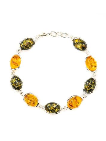 Multicolor Amber Link Bracelet In Sterling Silver The Vivaldi, image , picture 4