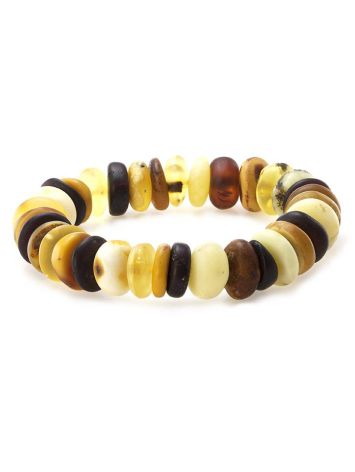Multicolor Amber Designer Stretch Bracelet, image , picture 4