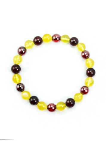 Multicolor Amber Beaded Elastic Bracelet, image , picture 3