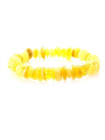 Honey Amber Beaded Stretch Bracelet, image , picture 3
