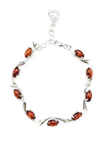 Cherry Amber Bracelet In Sterling Silver The Verbena, image , picture 4