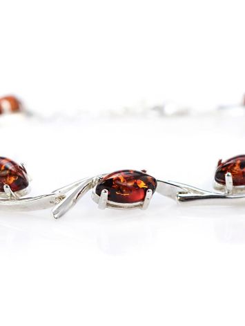 Cherry Amber Bracelet In Sterling Silver The Verbena, image , picture 3