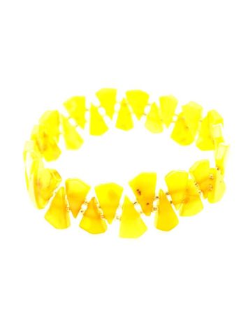 Bright Amber Flat Beaded Elastic Bracelet, image , picture 4