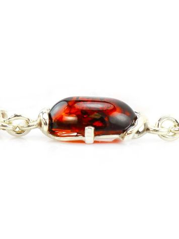 Multicolor Amber Link Bracelet In Sterling Silver The Vivaldi, image , picture 4