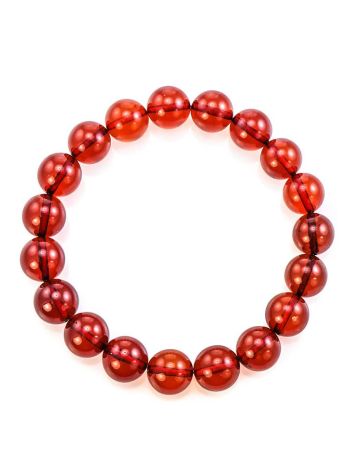 Cherry Amber Ball Beaded Bracelet, image , picture 3