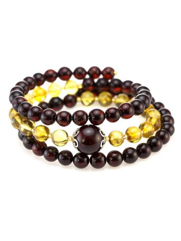 Multicolor Amber Wrap Bracelet The Ariadna, image , picture 3