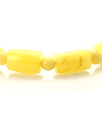 White Amber Beaded Designer Bracelet, image , picture 2