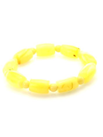 White Amber Beaded Designer Bracelet, image , picture 3