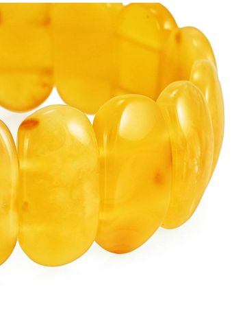High Polished Honey Amber Elastic Bracelet, image , picture 4