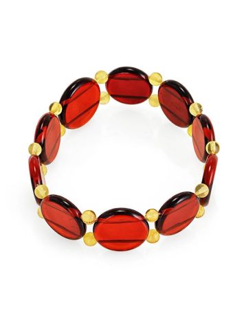 Two Toned Amber Stretch Bracelet, image , picture 4