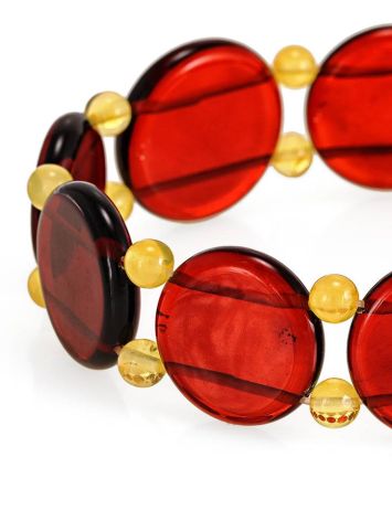 Two Toned Amber Stretch Bracelet, image , picture 3