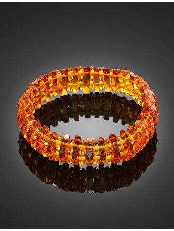 Luminous Cognac Amber Bracelet, Length: 16.5, image , picture 2