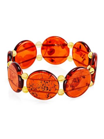 Two Toned Amber Stretch Bracelet, image , picture 3