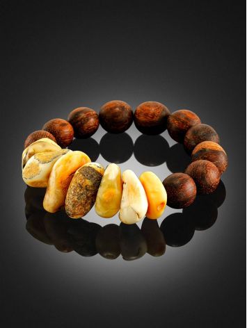 Ethnic Style Wood Amber Bracelet The Cuba, image , picture 2