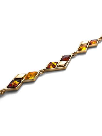 Multicolor Amber Bracelet In Gold Plated Silver The Colombina, image , picture 3