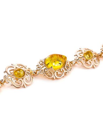 Amber Bracelet In Gold Plated Silver The Luxor, image , picture 4
