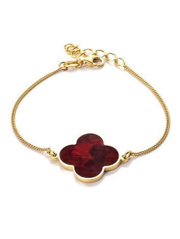 Trendy Gilded Silver Amber Chain Bracelet The Monaco, Length: 16, image , picture 3