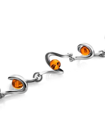 Link Amber Bracelet In Sterling Silver The Leia, image , picture 3