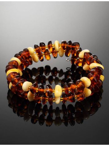 Multicolor Amber Spiral Bracelet, image , picture 2