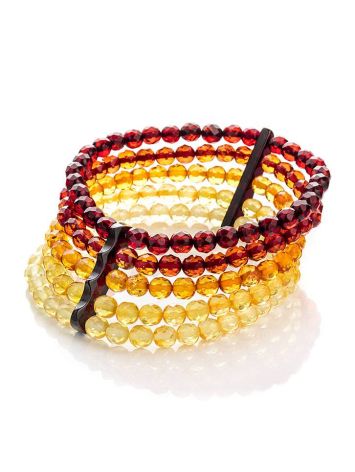 Luminous Mix Tone Faceted Amber Bracelet, Length: 18, image , picture 5