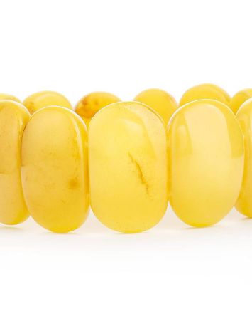 Honey Amber Flat Beaded Stretch Bracelet, image , picture 3