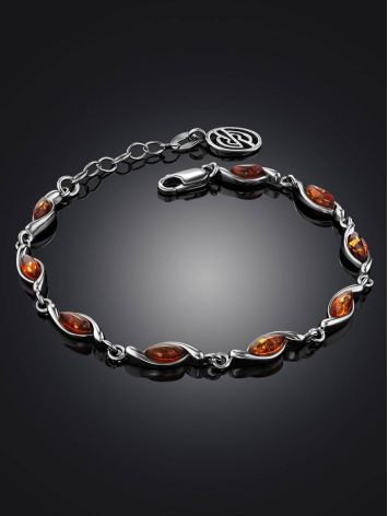 Amber Link Bracelet In Sterling Silver The Liana, image , picture 2