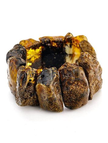 Raw Amber Beaded Bracelet The Volcano, image , picture 4