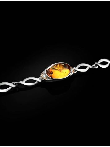 Link Amber Bracelet In Sterling Silver With Crystals The Raphael, image , picture 2