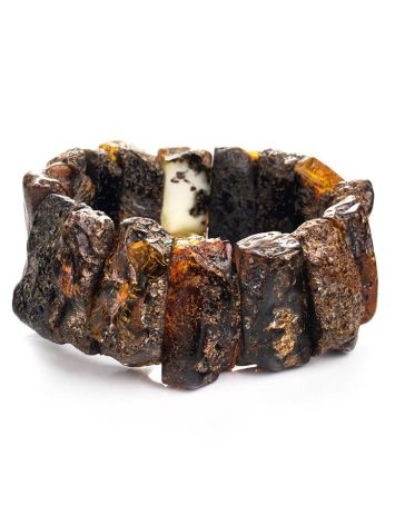 Cognac Amber Beaded Bracelet The Volcano, image , picture 3