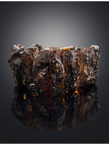 Black Amber Stretch Bracelet The Volcano, image , picture 2