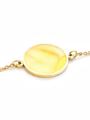 Laconic Gold Plated Bracelet With Natural Amber The Monaco, image , picture 4