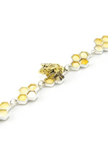 Link Amber Bracelet In Sterling Silver The Honey, image , picture 3