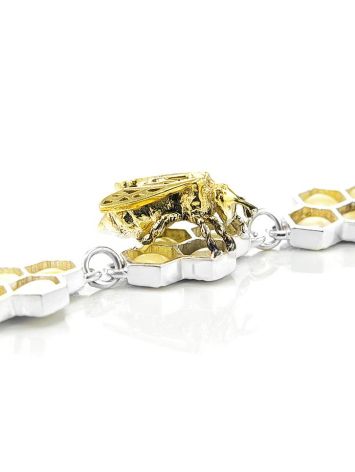 Link Amber Bracelet In Sterling Silver The Honey, image , picture 2