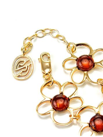 Link Amber Bracelet In Gold Plated Silver The Daisy, image , picture 4