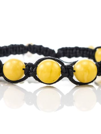Bright Honey Amber Shamballa Bracelet, image , picture 3