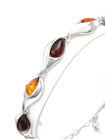 Multicolor Amber Bracelet In Sterling Silver The Peony, image , picture 6
