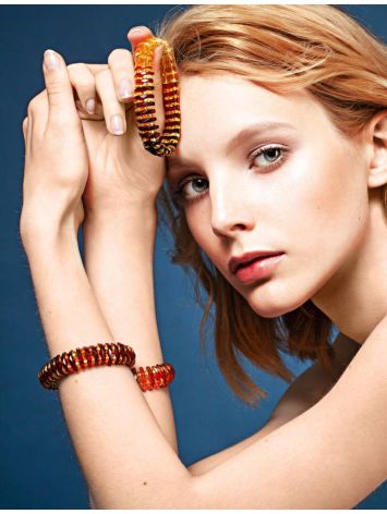Boho Style Amber Bracelet, image , picture 3