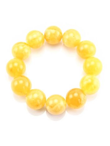 Butterscotch Amber Ball Beaded Bracelet, image , picture 3