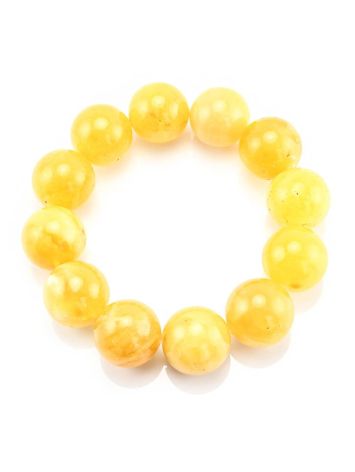 Butterscotch Amber Ball Beaded Bracelet, image , picture 4