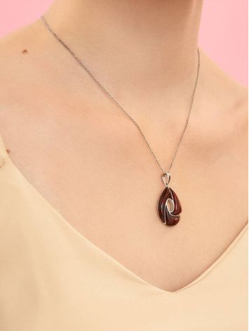 Amazing Silver Amber Pendant The Sunrise, image , picture 4