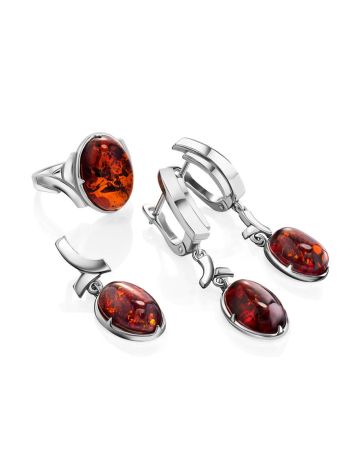 Cherry Amber Silver Pendant The Lumiere, image , picture 6