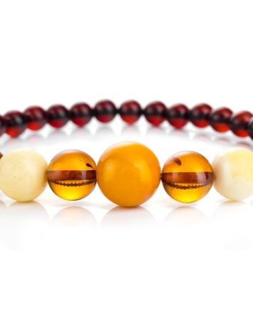 Multicolor Amber Ball Beaded Bracelet, image , picture 3