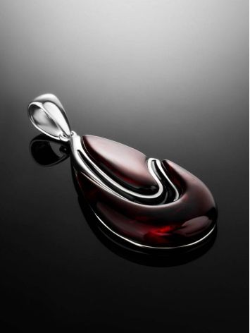Cherry Amber Pendant In Sterling Silver The Sunrise, image , picture 2