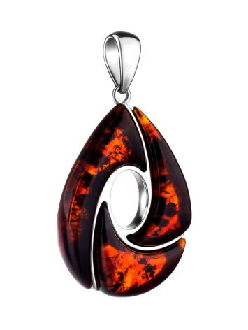 Amazing Silver Amber Pendant The Sunrise, image , picture 3