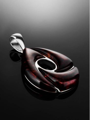 Amazing Silver Amber Pendant The Sunrise, image , picture 2