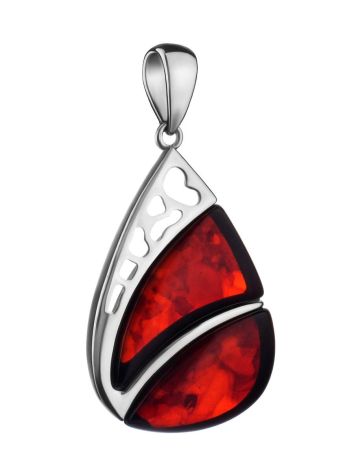 Cherry Amber Pendant In Silver The Sunrise, image , picture 4