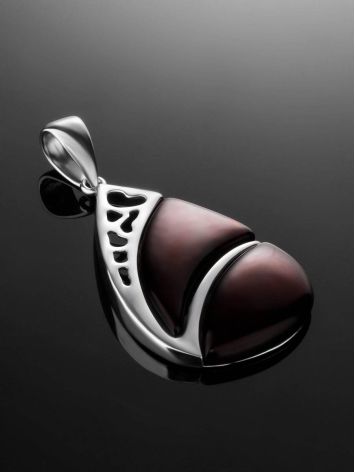 Cherry Amber Pendant In Silver The Sunrise, image , picture 2