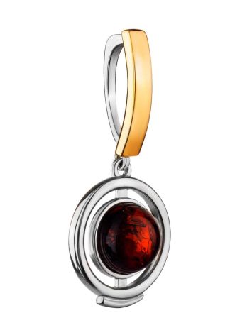 Gold Plated Silver Pendant With Amber The Lumiere, image , picture 3