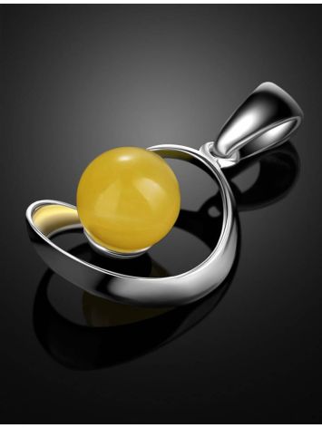 Baltic Amber Pendant In Sterling Silver The Flamenco, image , picture 2